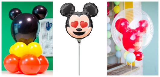 Três dicas de balões do Mickey com orelhinhas