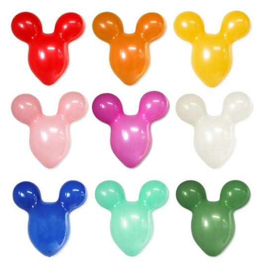 Veja como os balões com orelha do Mickey ficam depois de cheios
