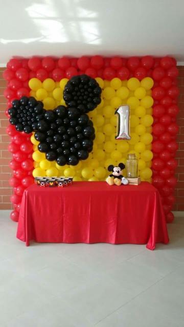 Outra dica fantástica para fazer painel com balão do Mickey