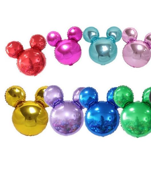 Balões metalizados coloridos inspirados no Mickey