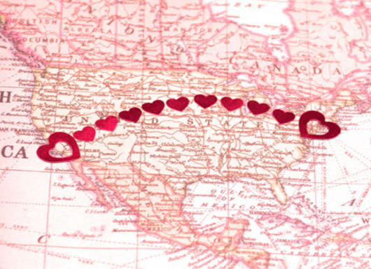 Bodas de namoro: Comemorar com mapa romântico até surpresa