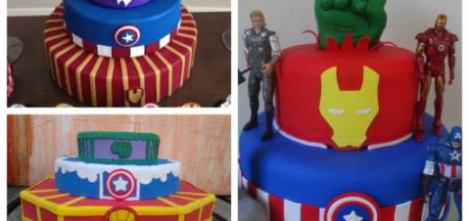 O bolo fake Vingadores pode ter diversos formatos