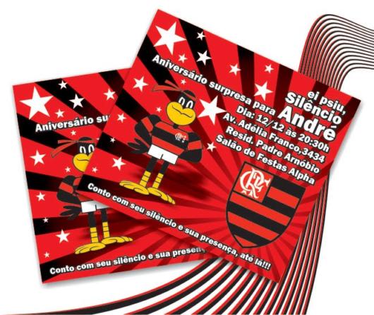 Convite do Flamengo para uma festa surpresa