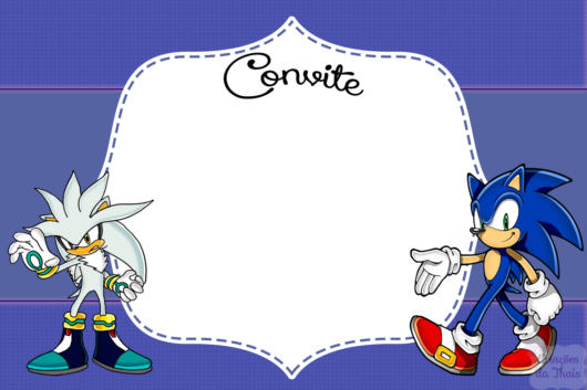 Além do Sonic, dá para incluir outros personagens no convite também