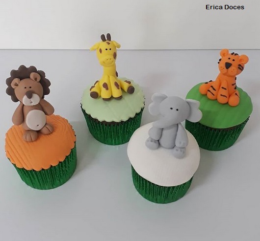 Cupcake Decorado Bichos Safari