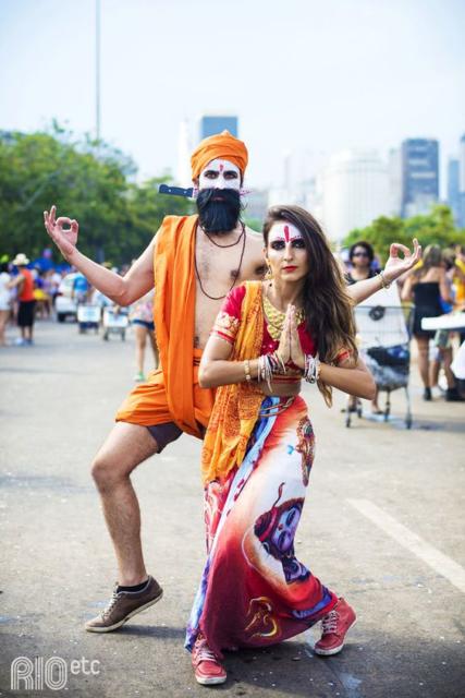 Fantasia indiana masculina laranja