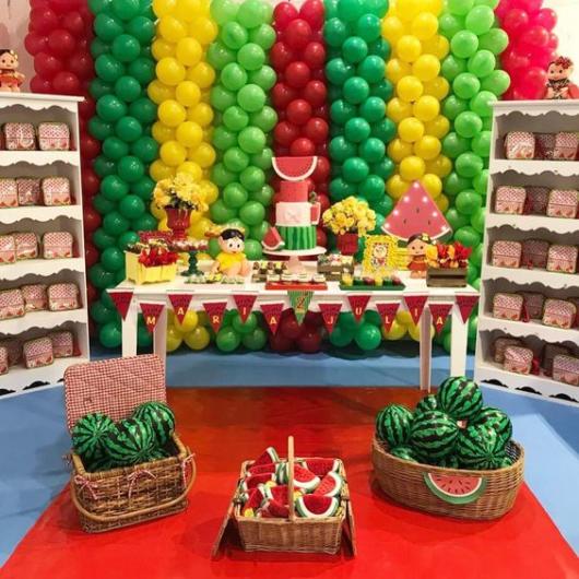 Festa da Magali: Decoração provençal com balões
