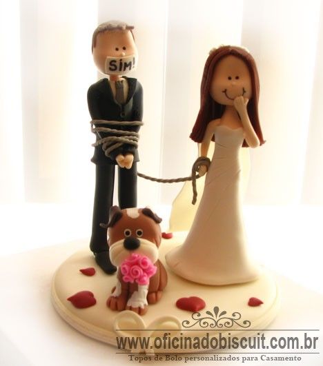 Topo de bolo: Casamento