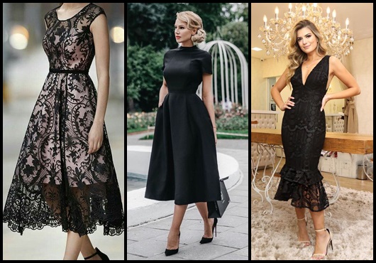 Vestido de festa midi: Modelos pretos