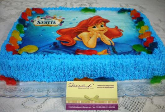 bolo ariel com papel arroz