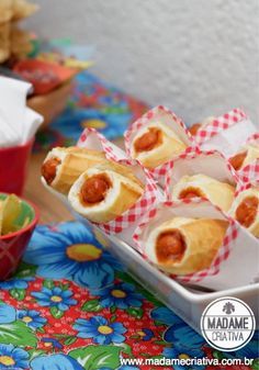 Comidas para Chá de Bebê a tarde: Hot Dog