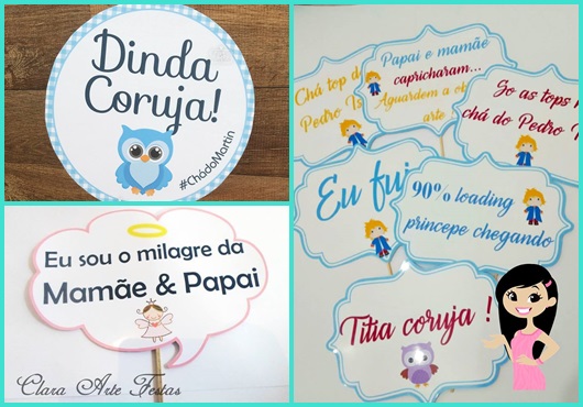Plaquinhas para chá de bebê: Modelos para se inspirar