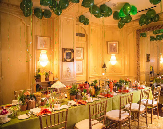 Decoração da Festa Rei Leão luxo com balões verdes