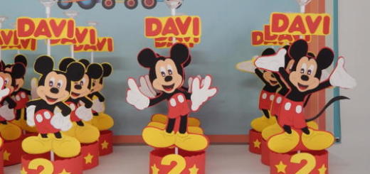 Personalize seu enfeite de mesa do Mickey de acordo com o perfil do aniversariante e a decoração da festa