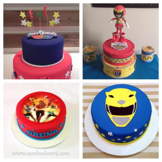 A criatividade não tem limites ao confeccionar e decorar o bolo Power Rangers