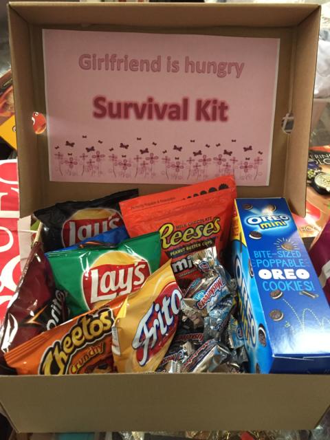 Surpresa para namorada: caixa surpresa com salgadinhos
