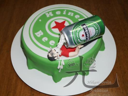 Bolo Heineken – 55 Inspirações de bolos super lindos e criativos!