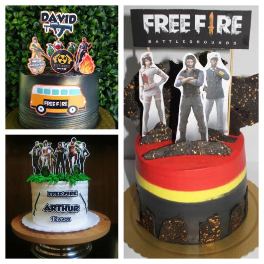 60 inspirações de bolo Free Fire + dicas para a sua festa!