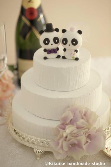 bolo de panda branco para casamento