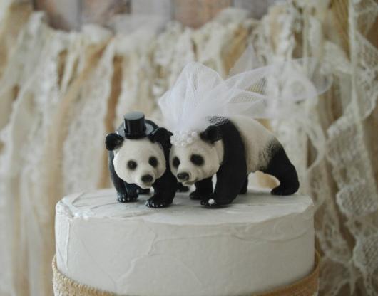 bolo de panda tema casamento