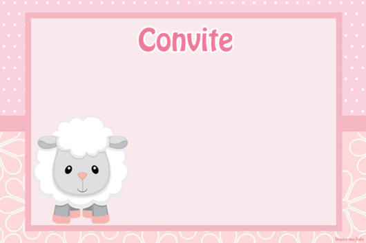 convite ovelhinha para imprimir