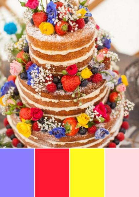 Paleta de cores para festa e cerimônia de casamento de dia