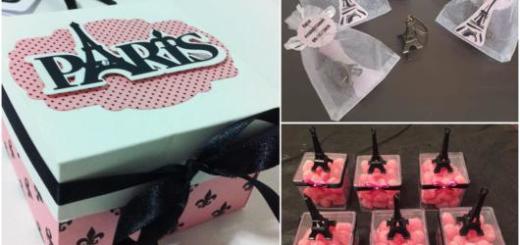 Lembrancinhas tema Paris