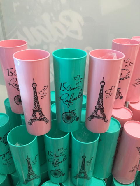 Copo personalizado para festa Paris