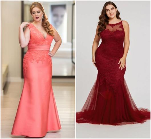 vestido sereia plus size para festa