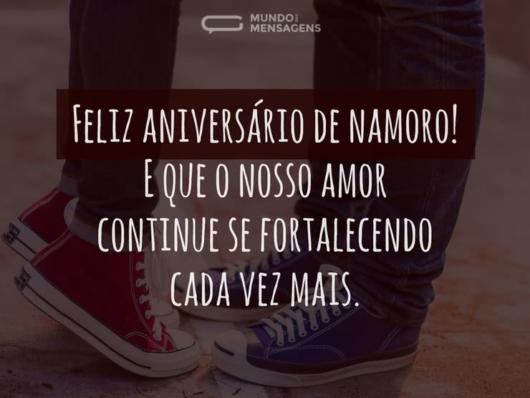 Mensagem para aniversário de namoro