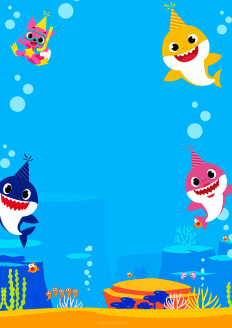 Convites Baby Shark