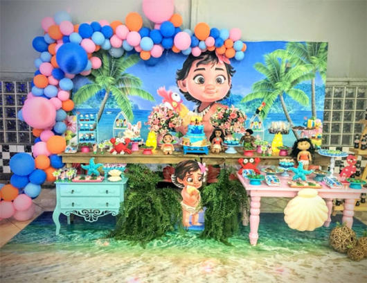 Decorao moana baby luxo 1 ano