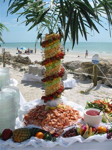 buffet de casamento na praia