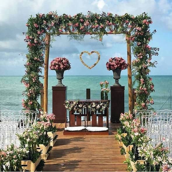 dica de ornamentação de casamento na praia