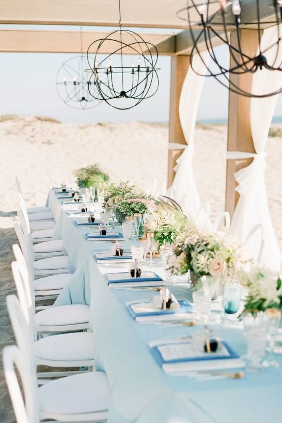 mesa de casamento na praia