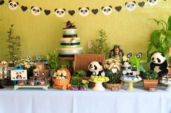 decoração festa panda