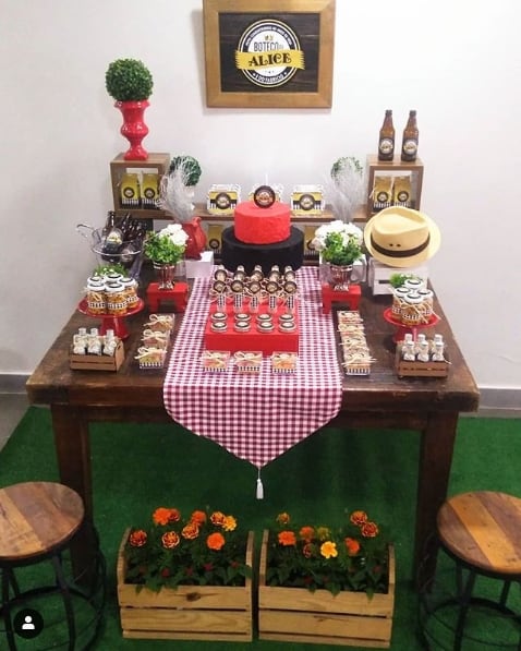 decoração chá de bebê boteco