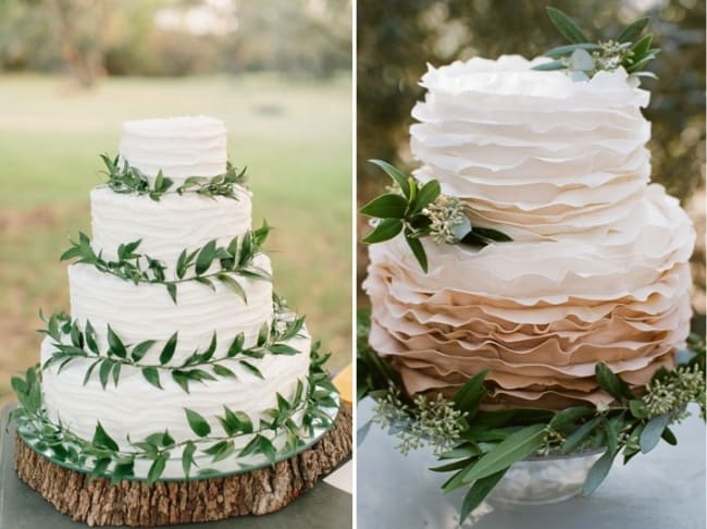 Duas ideias de bolos para casamentos no campo