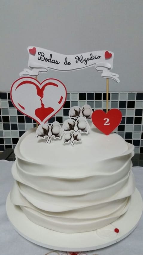 bolo de 2 anos de casamento