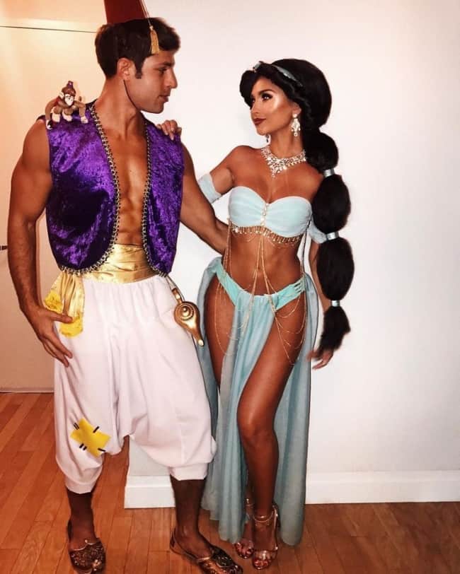 fantasia de Jasmine e Aladdin para casal