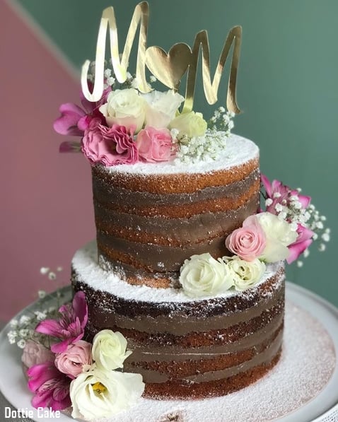 naked cake de chocolate para casamento