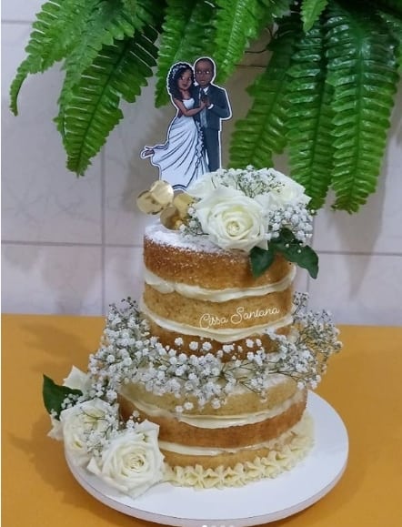 naked cake para casamento civil