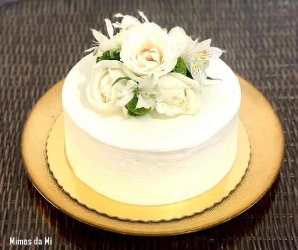 bolo 1 andar simples para casamento civil