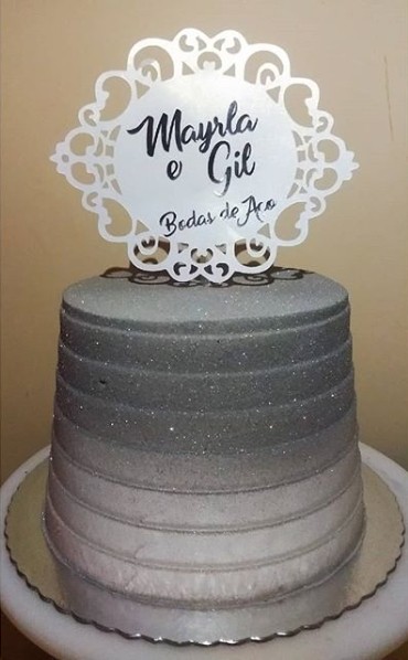 bolo decorado de aniversário de casamento
