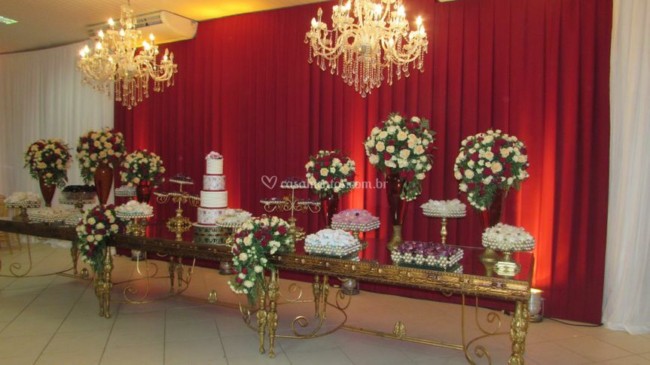 decoração de luxo para bodas de rubi