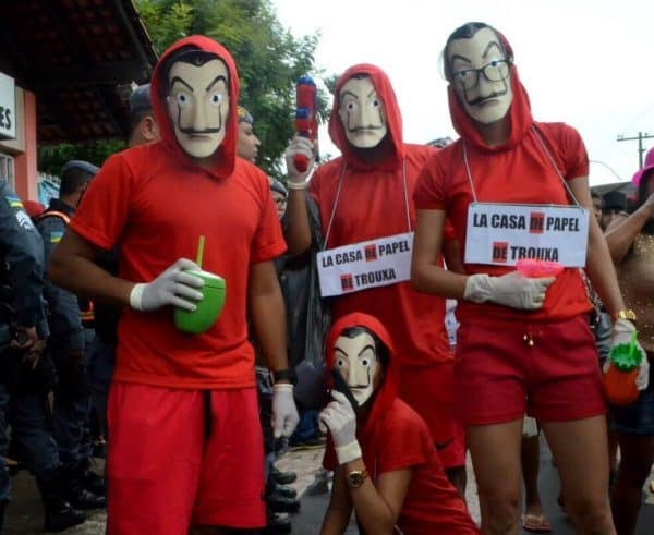 Fantasia La Casa De Papel com Mascara Masculino Adulto Festa Halloween  Carnaval - Guedes Épocas