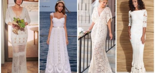 modelos de vestido de noiva de crochê