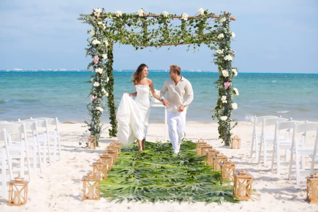 Casamento em Cancún decorado