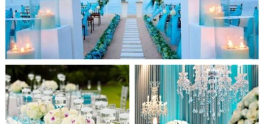 casamento azul decorado