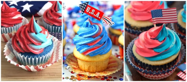 ideias para cupcake azul e vermelho 